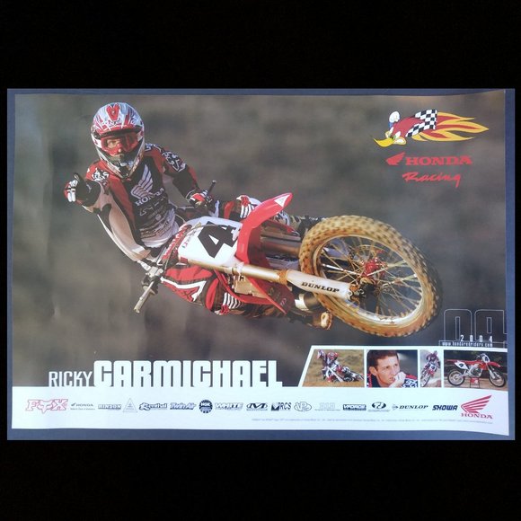 Ricky Carmichael 2004 Team Honda HRC Racing Poster Supercross